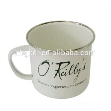 white custom design printed cup with C handle